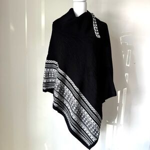 White House Black Market Asymmetrical Cowl Neck Poncho